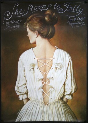 a poster of a woman with a dress