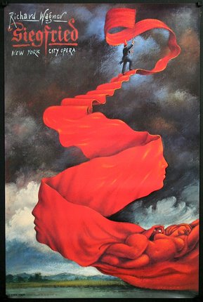 a poster of a man walking on a red carpet