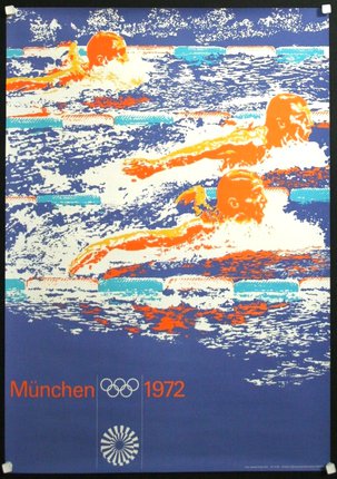 a poster of a swimming competition