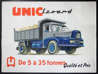 a poster with a truck on it