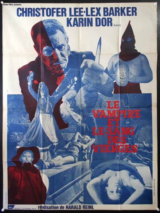 a movie poster of a man with a mask and a knife