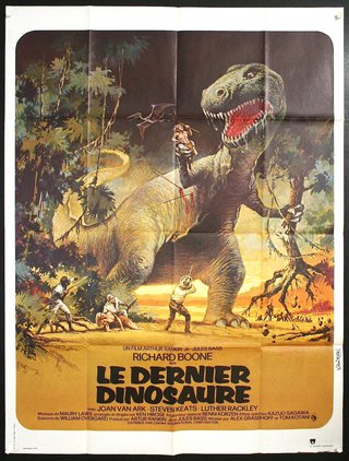 a movie poster of a dinosaur