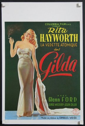 a poster of a woman holding a cigarette