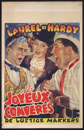 a poster of a group of people singing