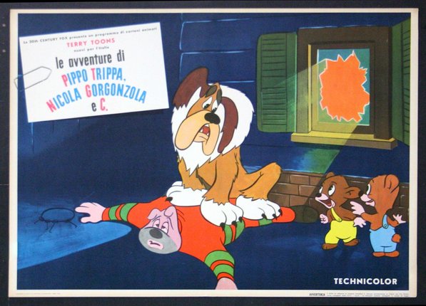a cartoon character on a poster