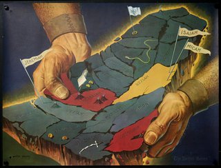a poster of hands holding a map