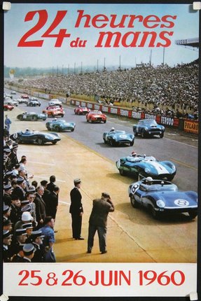 a poster of a race car race
