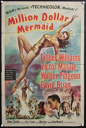 a movie poster with a woman in a swimsuit