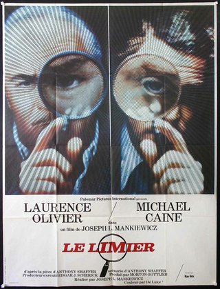 a movie poster of two men holding magnifying glass