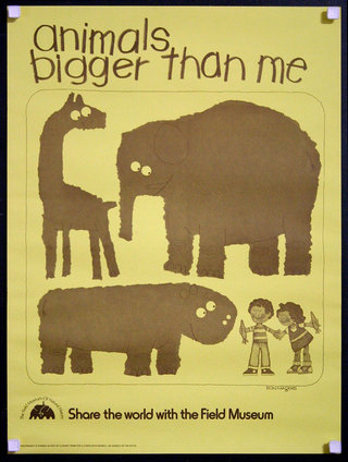 a poster with animals and text