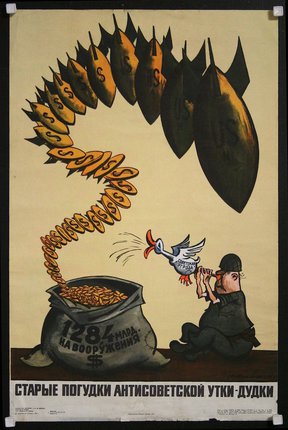 a cartoon of a man looking at a bird dropping money into a bag