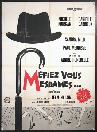a movie poster with a hat and umbrella