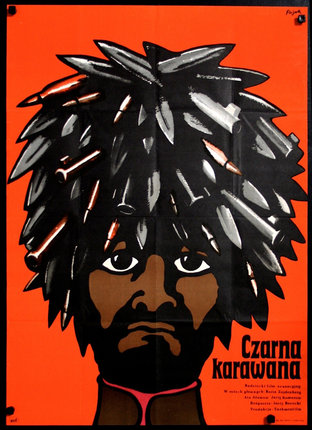 a poster of a man with bullets on his head