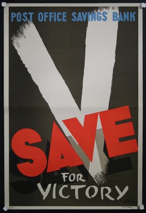 a poster with a white x and red text