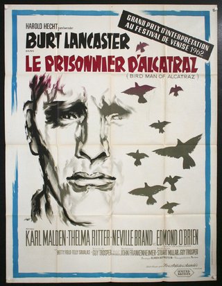 a movie poster with a man's face and birds