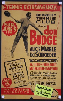 a poster for a tennis club