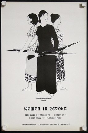 a poster of women holding guns