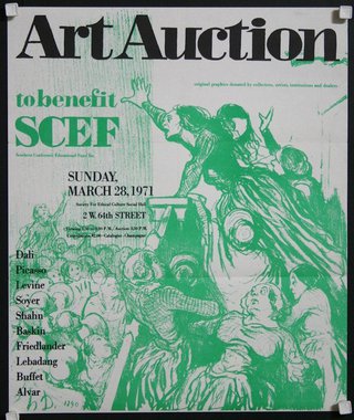 a poster for a auction