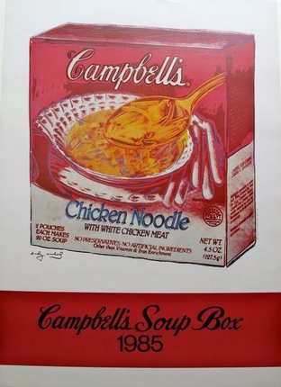a poster of a soup box