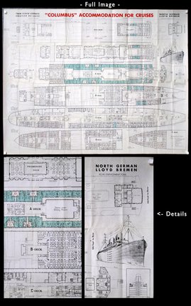 a collage of blueprints of a ship
