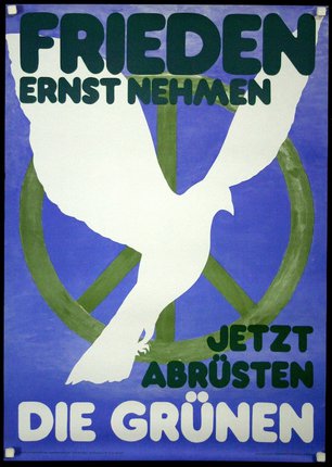 a poster with a white bird