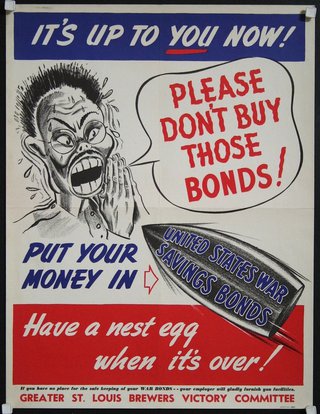 a poster of a war savings bonds