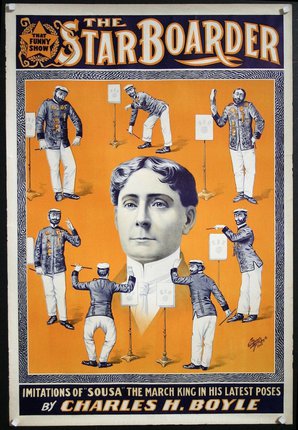 a poster of a man in different poses