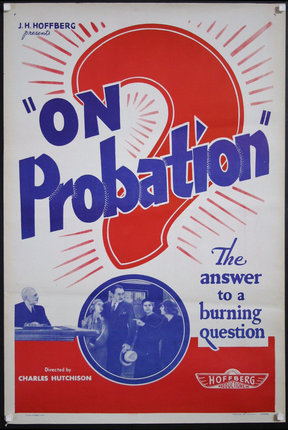 a poster with a question mark and people
