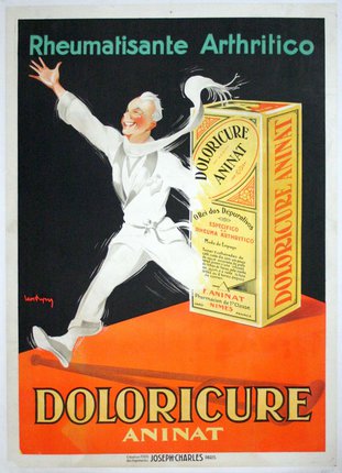 a man jumping in the air with a box of medicine