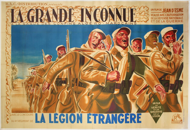 a poster of soldiers marching