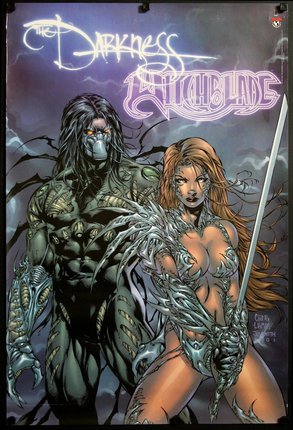 a comic book cover with a woman and a man