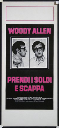 a poster with a man in glasses