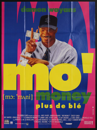 movie poster with actor Damon Wayans making a peace signs with his hands while also holding up a hundred dollar bills