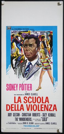 a movie poster with a man in a suit and tie