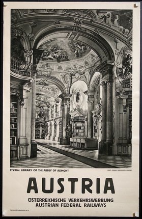 a poster of a library
