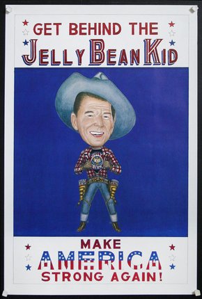 a poster with a man in a cowboy hat