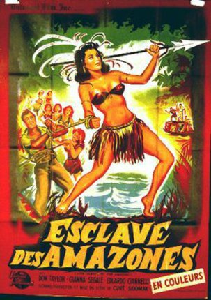 a movie poster of a woman holding a spear