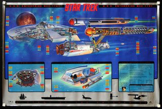 a poster with a diagram of a space ship