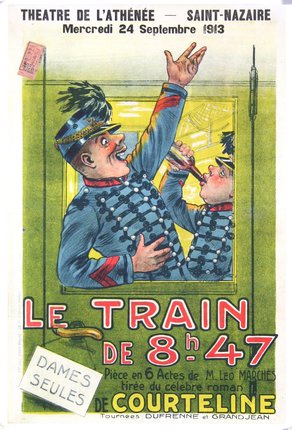a poster of a train conductor