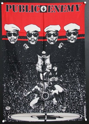 a poster with a group of men on a motorcycle