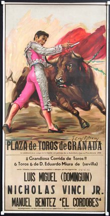 a poster of a bullfighter