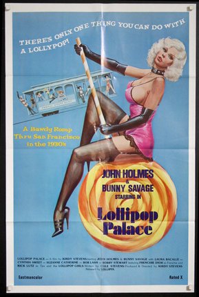 a movie poster of a woman on a lollipop