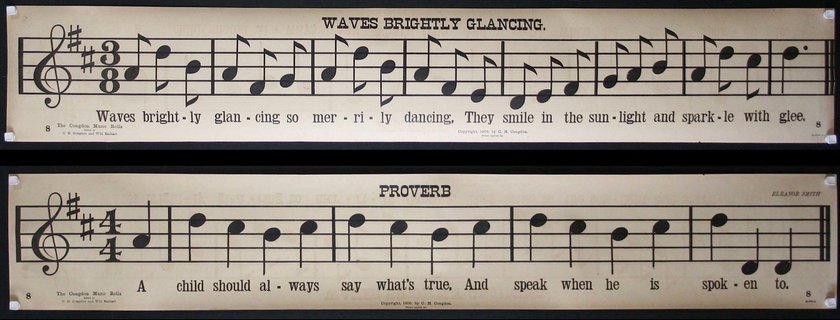 a collage of a sheet of music