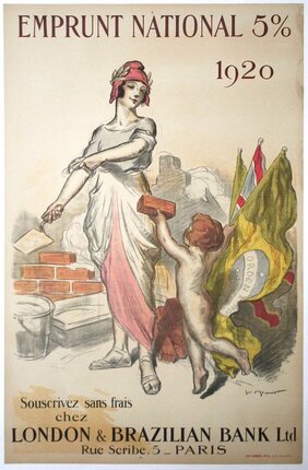a woman holding a brick and a child