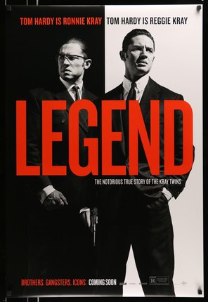 a movie poster with two men in suits