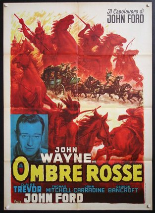 a movie poster of a man and horses