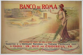 a poster with a woman holding a palm branch