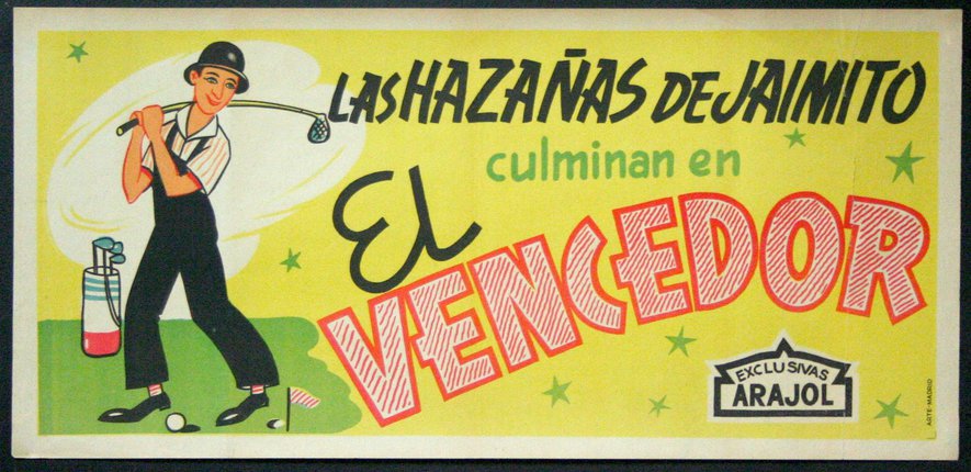 a yellow sign with black text and a cartoon character