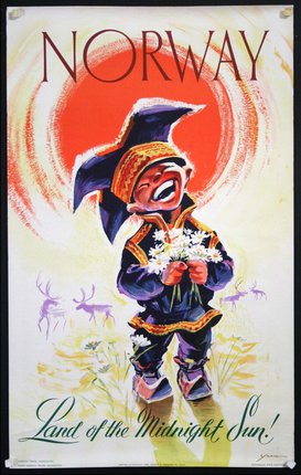 a poster of a child holding flowers