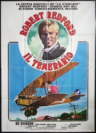 a movie poster of a man in a plane